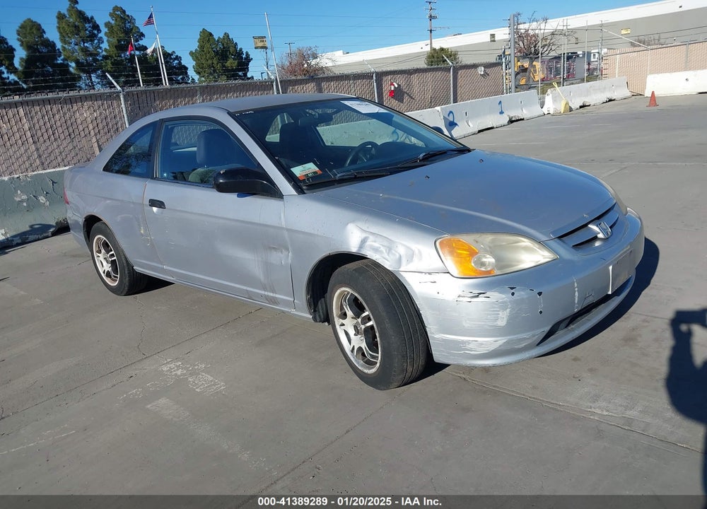 2001 HONDA CIVIC LX VIN: 1HGEM22551L030109