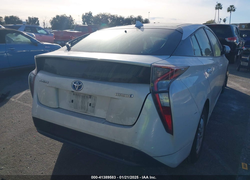 2016 TOYOTA PRIUS VIN: JTDKBRFUXG3005295