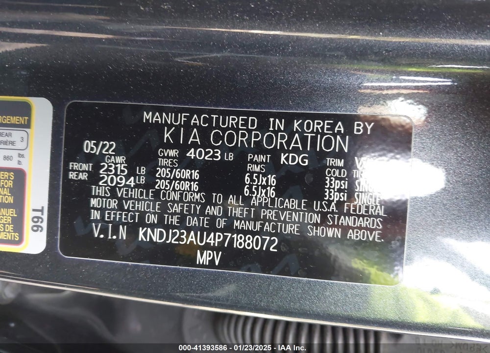 2023 KIA SOUL VIN: KNDJ23AU4P7188072