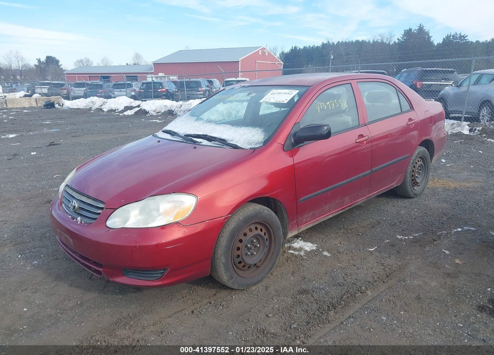 2003 TOYOTA COROLLA CE VIN: 2T1BR32E83C080831