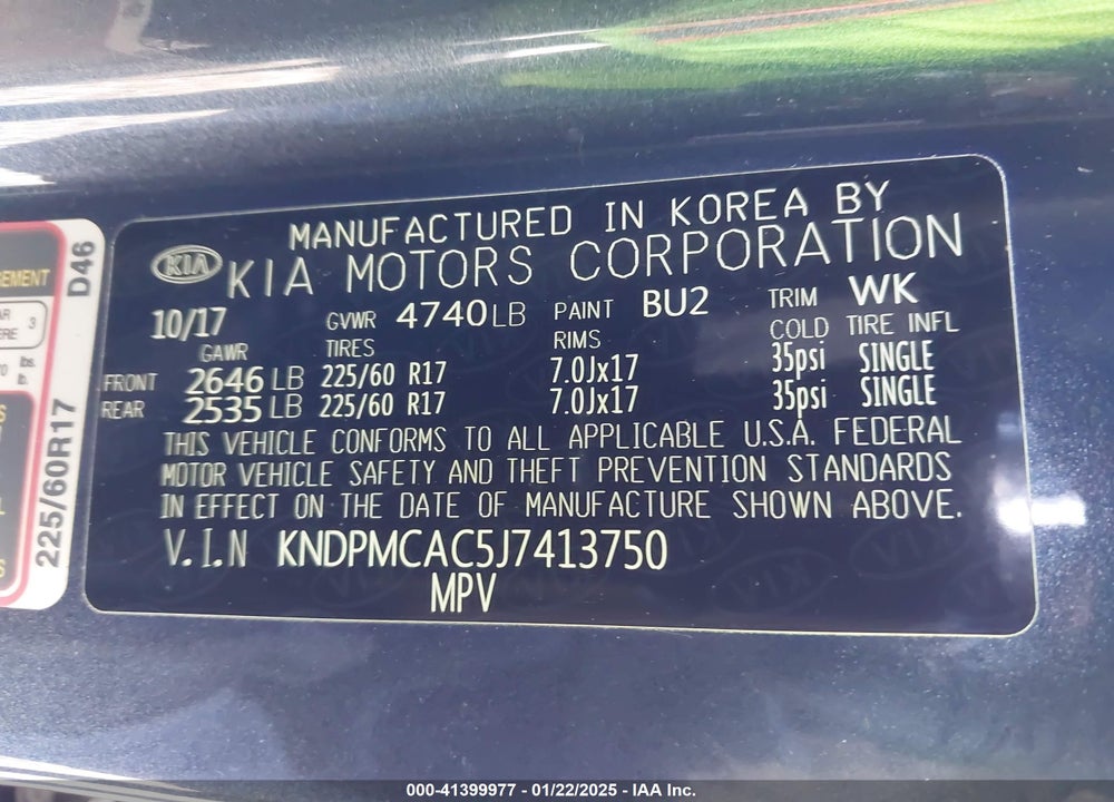 2018 KIA SPORTAGE LX VIN: KNDPMCAC5J7413750