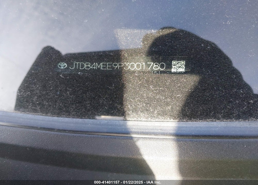 2023 TOYOTA COROLLA VIN: JTDB4MEE9P3001780