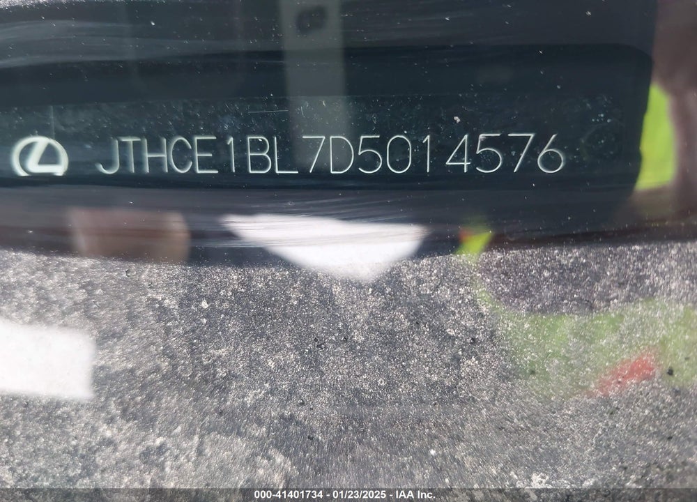 2013 LEXUS GS VIN: JTHCE1BL7D5014576