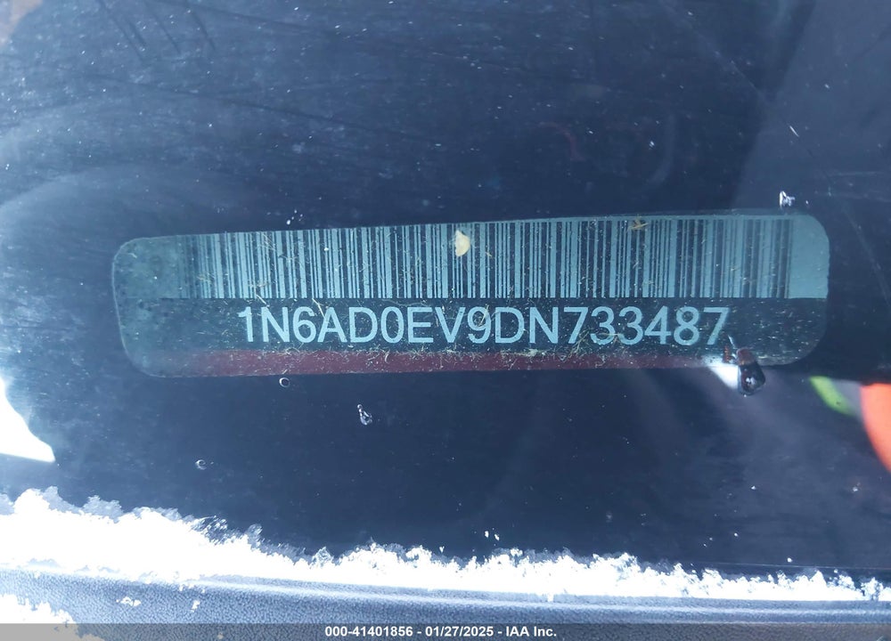 2013 NISSAN FRONTIER VIN: 1N6AD0EV9DN733487