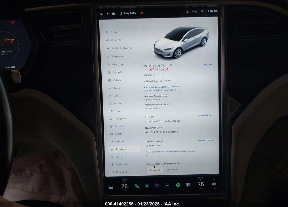 2016 TESLA MODEL X VIN: 5YJXCAE45GF003673