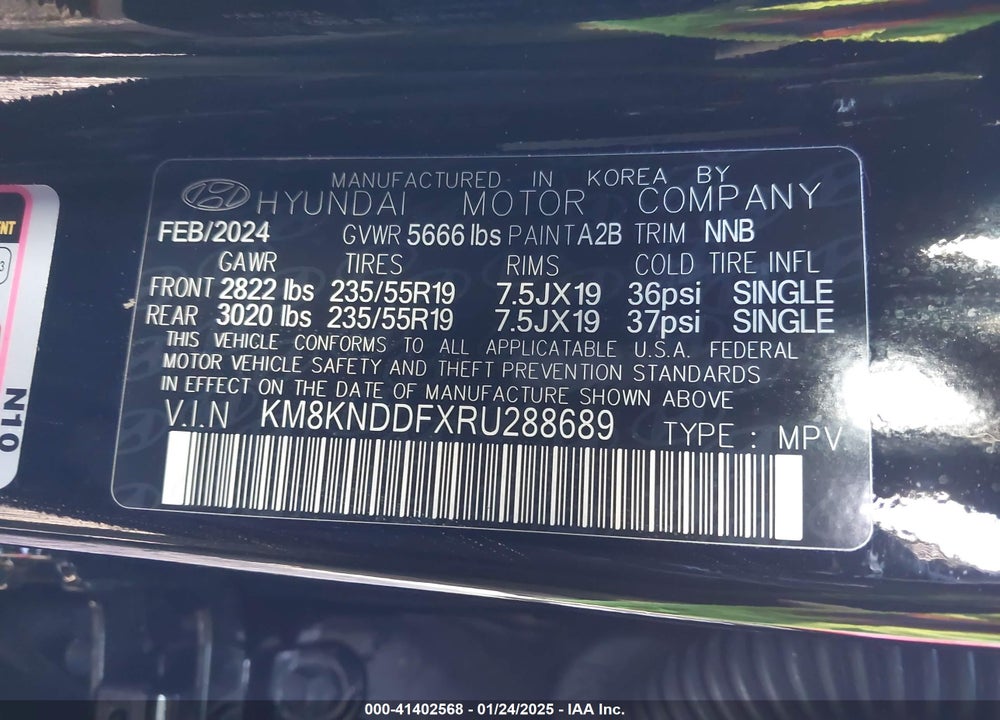 2024 HYUNDAI IONIQ 5 SEL VIN: KM8KNDDFXRU288689
