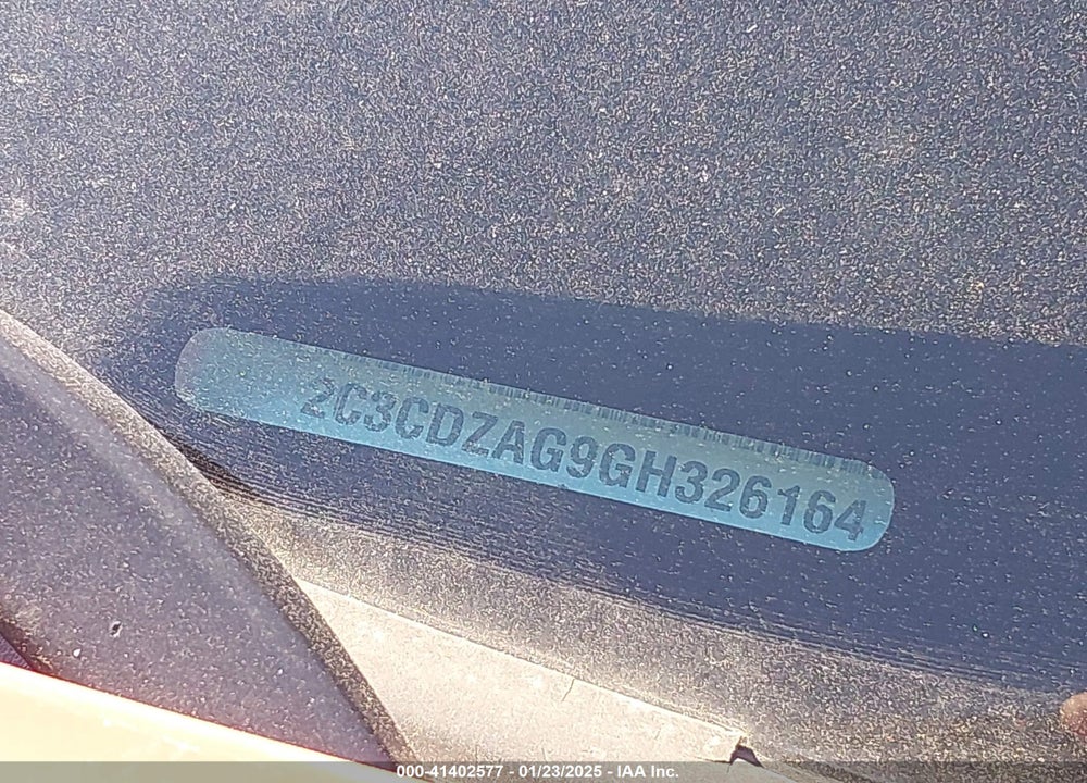 2016 DODGE CHALLENGER VIN: 2C3CDZAG9GH326164