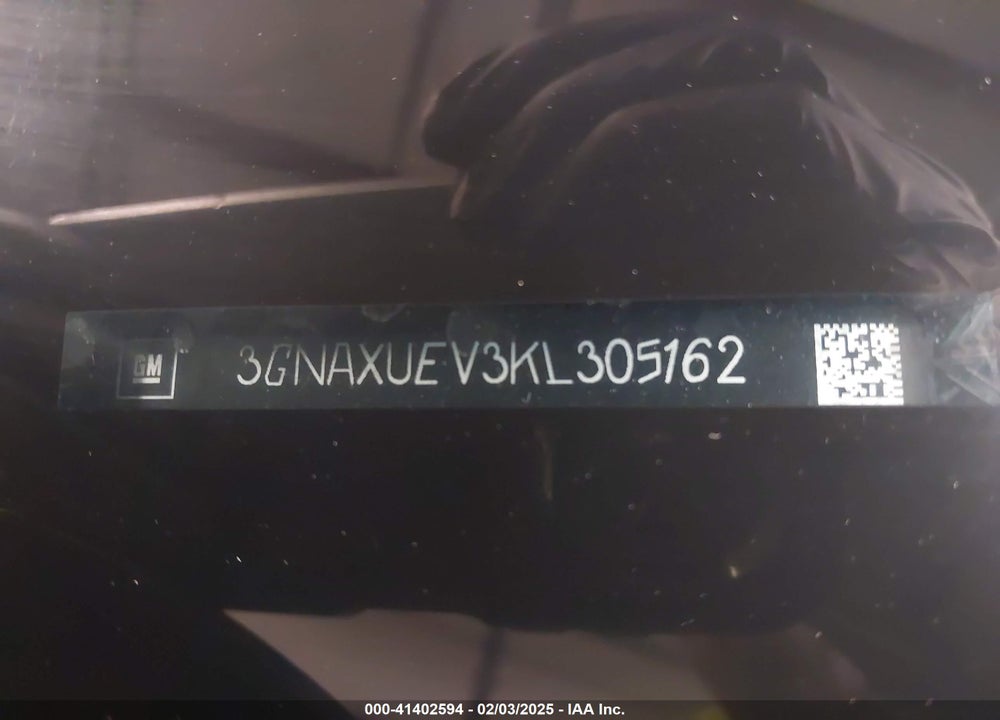 2019 CHEVROLET EQUINOX LT VIN: 3GNAXUEV3KL305162