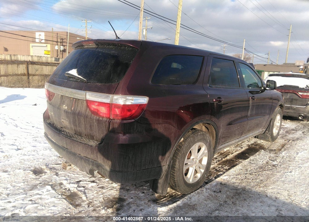 2012 DODGE DURANGO SXT VIN: 1C4RDJAG7CC206710