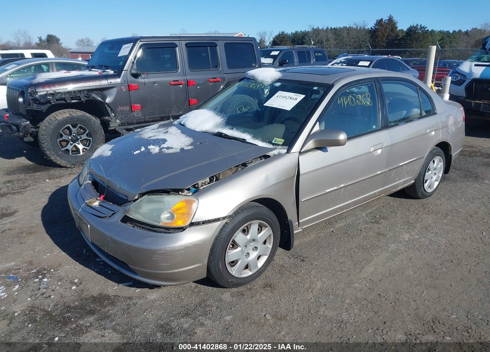 2002 HONDA CIVIC EX VIN: 1HGES26852L022443