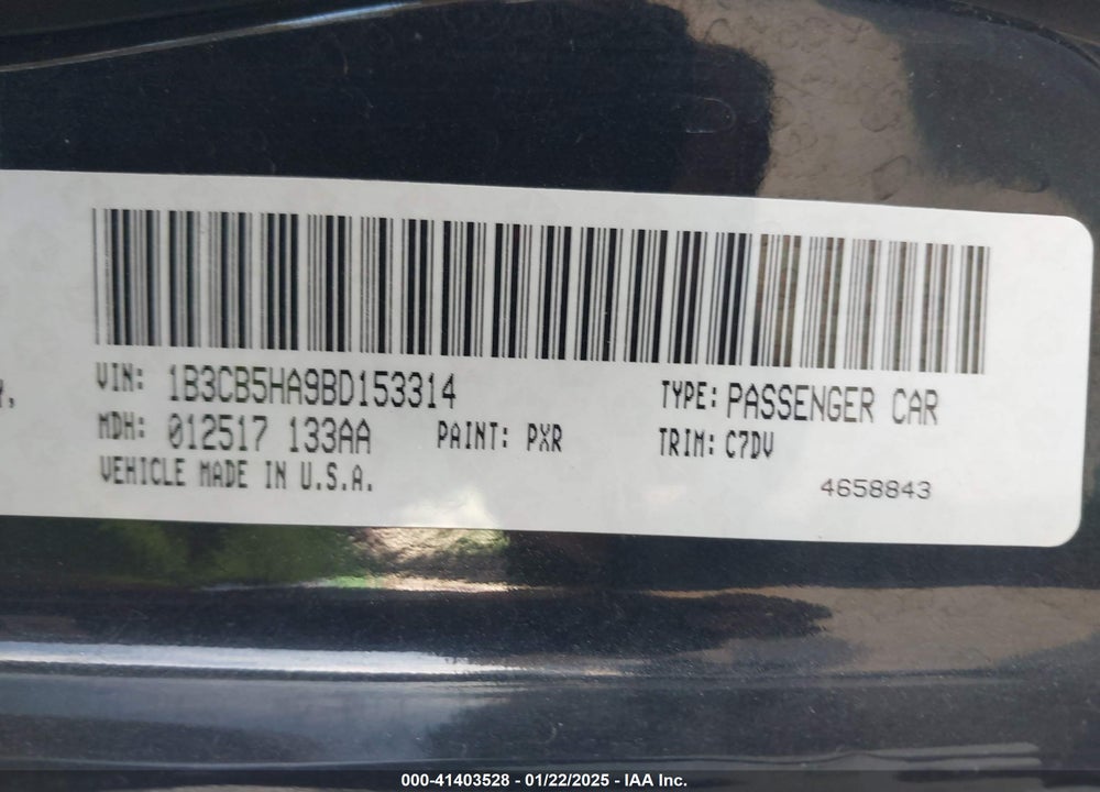 2011 DODGE CALIBER HEAT VIN: 1B3CB5HA9BD153314