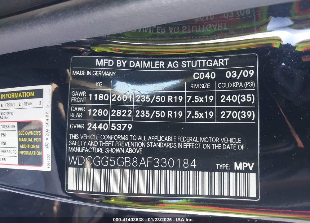 2010 MERCEDES-BENZ GLK-CLASS GLK 350 VIN: WDCGG5GB8AF330184