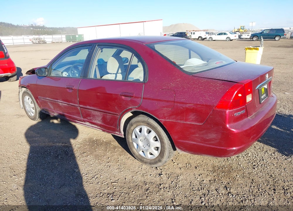 2002 HONDA CIVIC LX VIN: 2HGES16502H578947