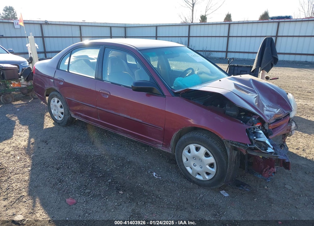 2002 HONDA CIVIC LX VIN: 2HGES16502H578947