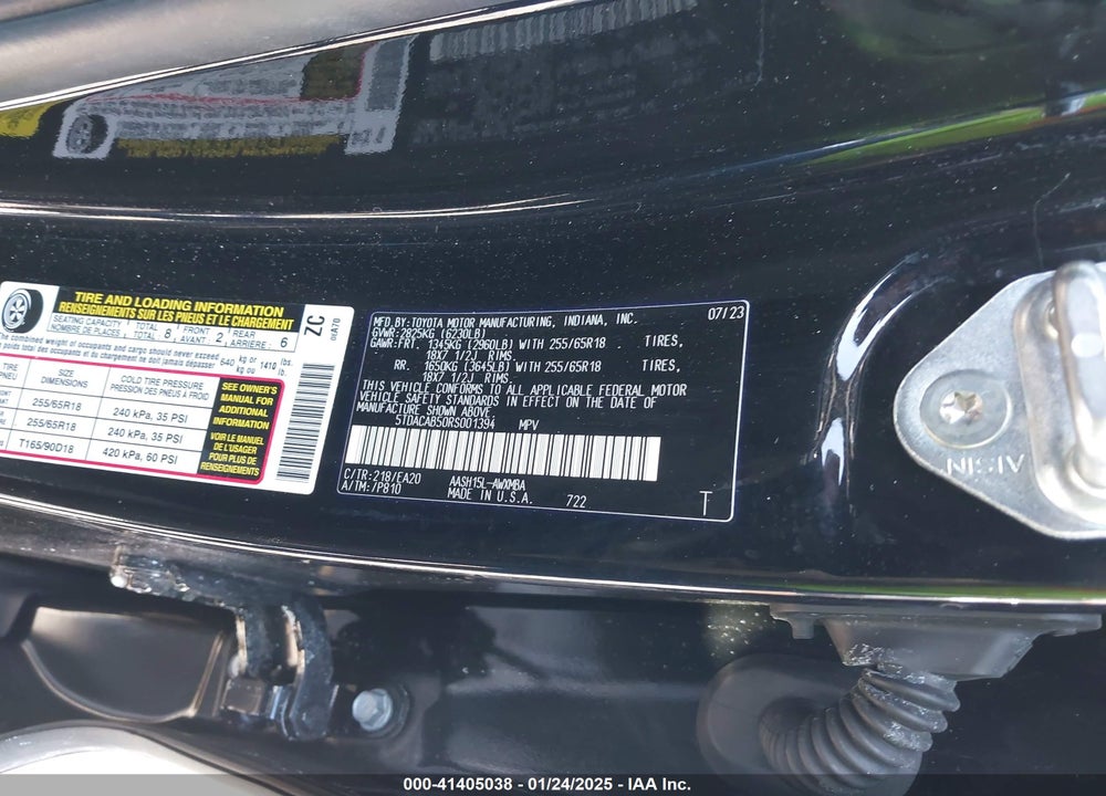 2024 TOYOTA GRAND HIGHLANDER HYBRID XLE VIN: 5TDACAB50RS001394