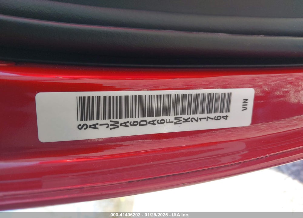 2015 JAGUAR F-TYPE VIN: SAJWA6DA6FMK21764