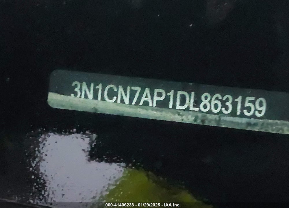 2013 NISSAN VERSA VIN: 3N1CN7AP1DL863159