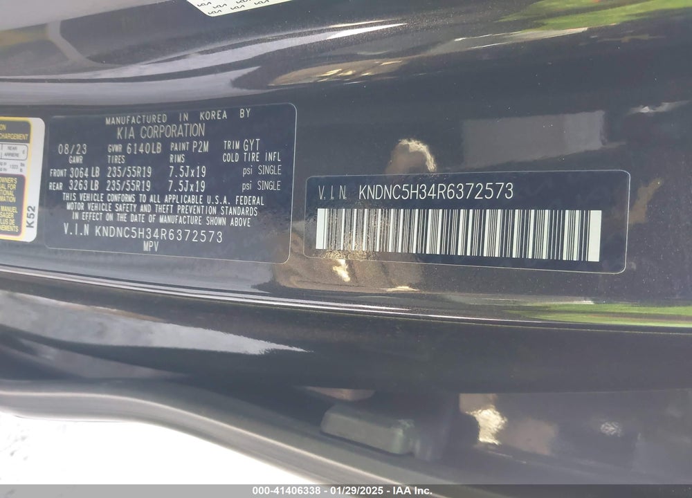 2024 KIA CARNIVAL MPV EX VIN: KNDNC5H34R6372573