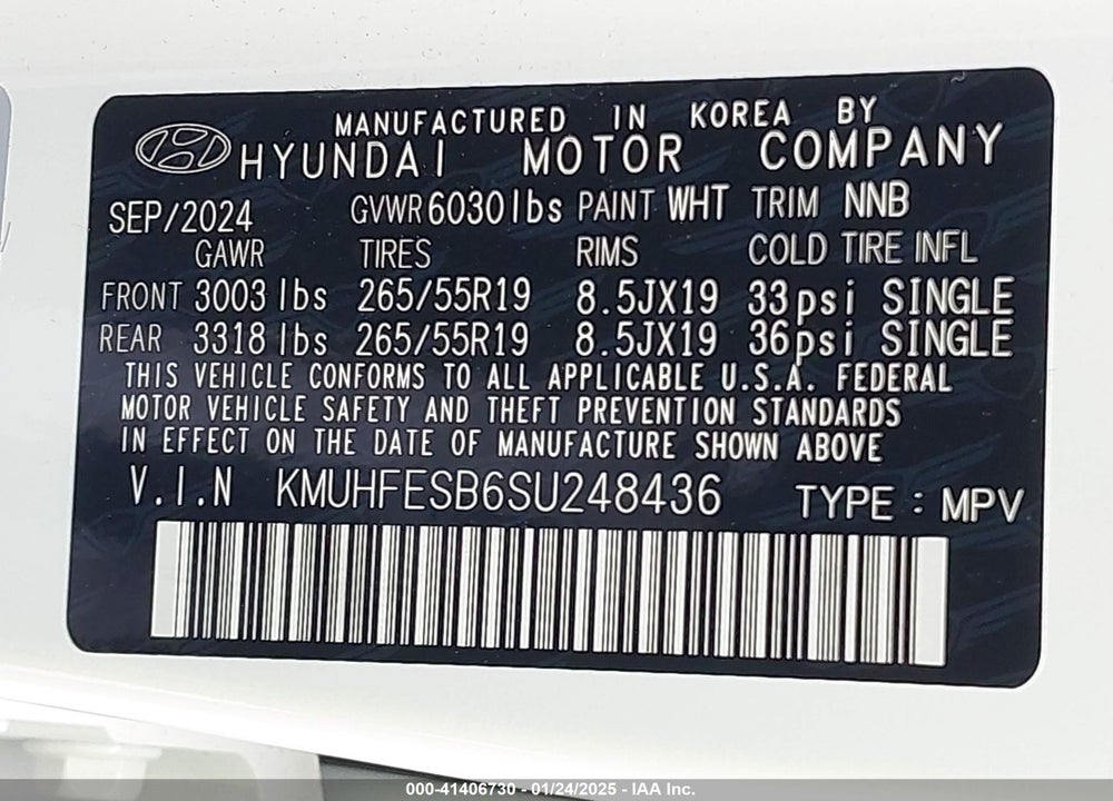 2025 GENESIS GV80 2.5T STANDARD AWD VIN: KMUHFESB6SU248436