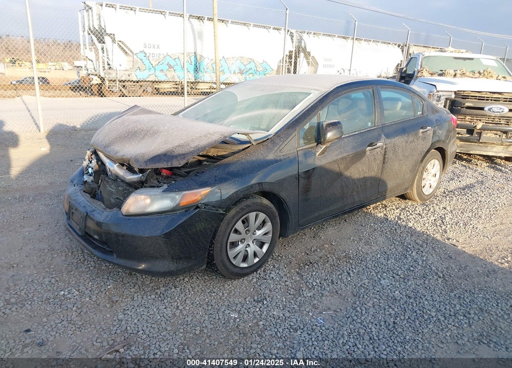 2012 HONDA CIVIC LX VIN: 19XFB2F5XCE109869