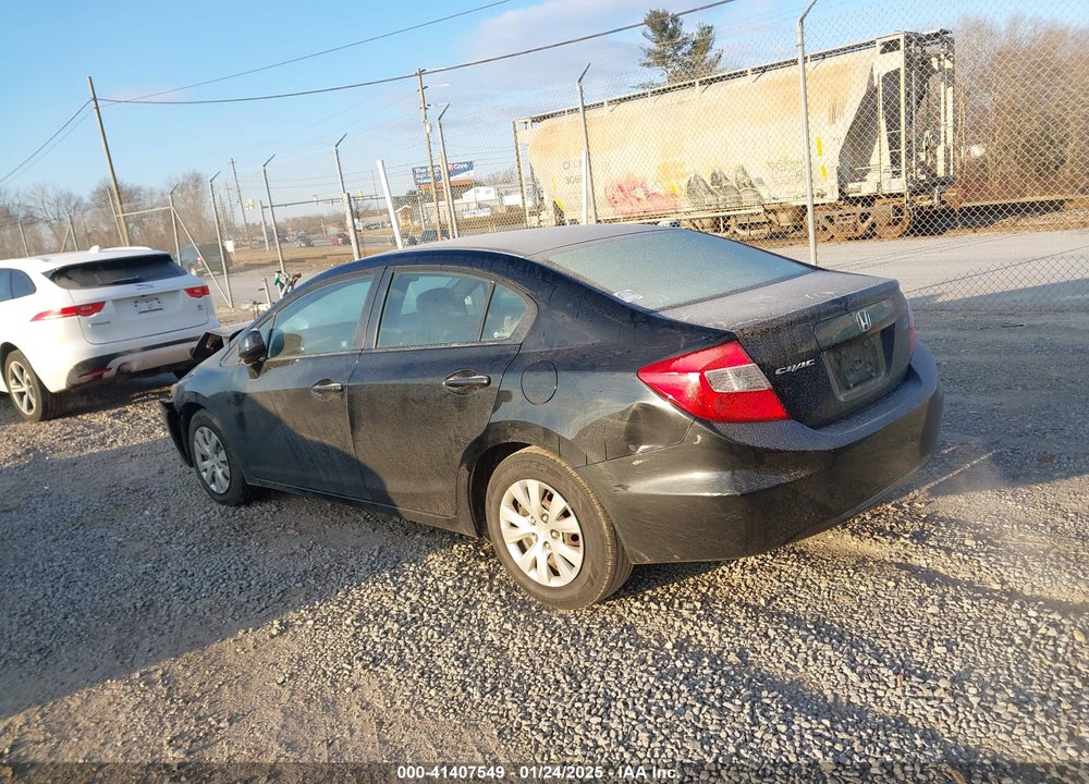 2012 HONDA CIVIC LX VIN: 19XFB2F5XCE109869