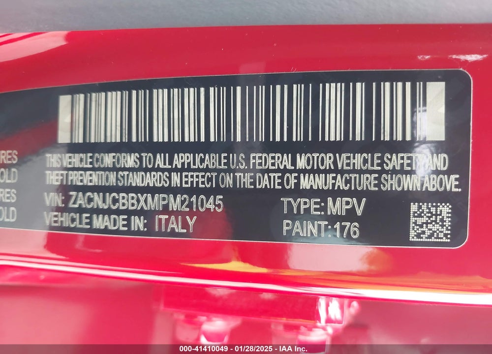 2021 JEEP RENEGADE LATITUDE FWD VIN: ZACNJCBBXMPM21045