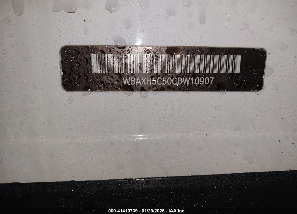 2012 BMW 528I VIN: WBAXH5C50CDW10907