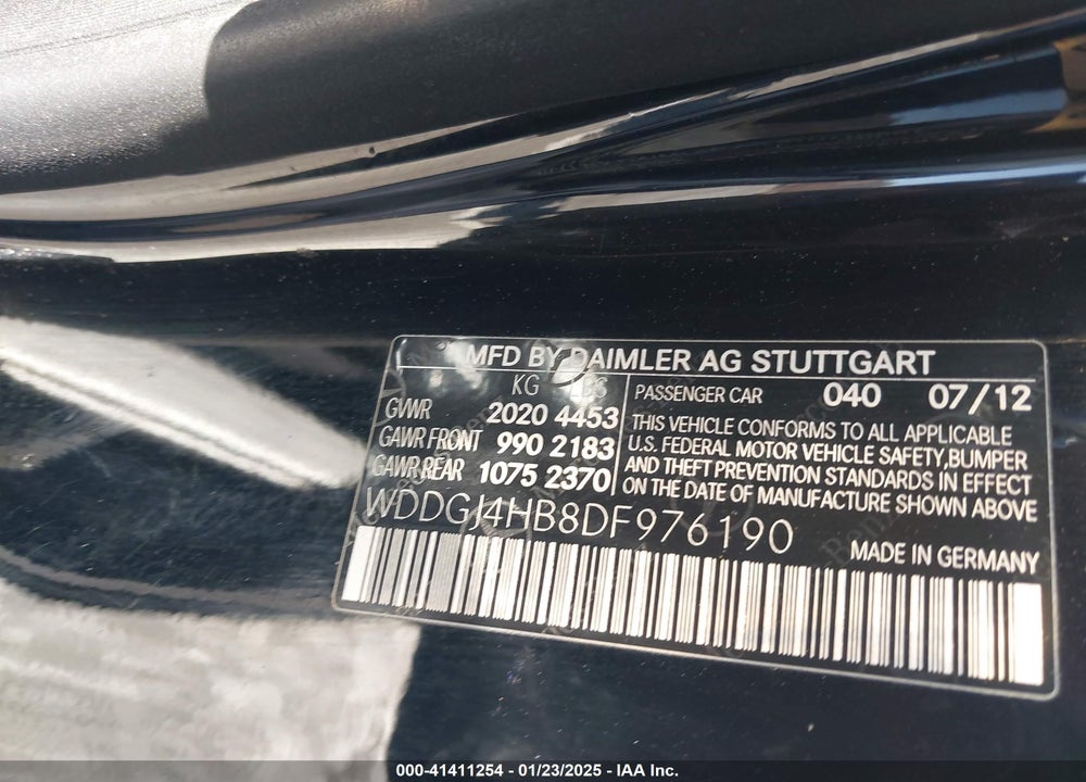 2013 MERCEDES-BENZ C 250 VIN: WDDGJ4HB8DF976190