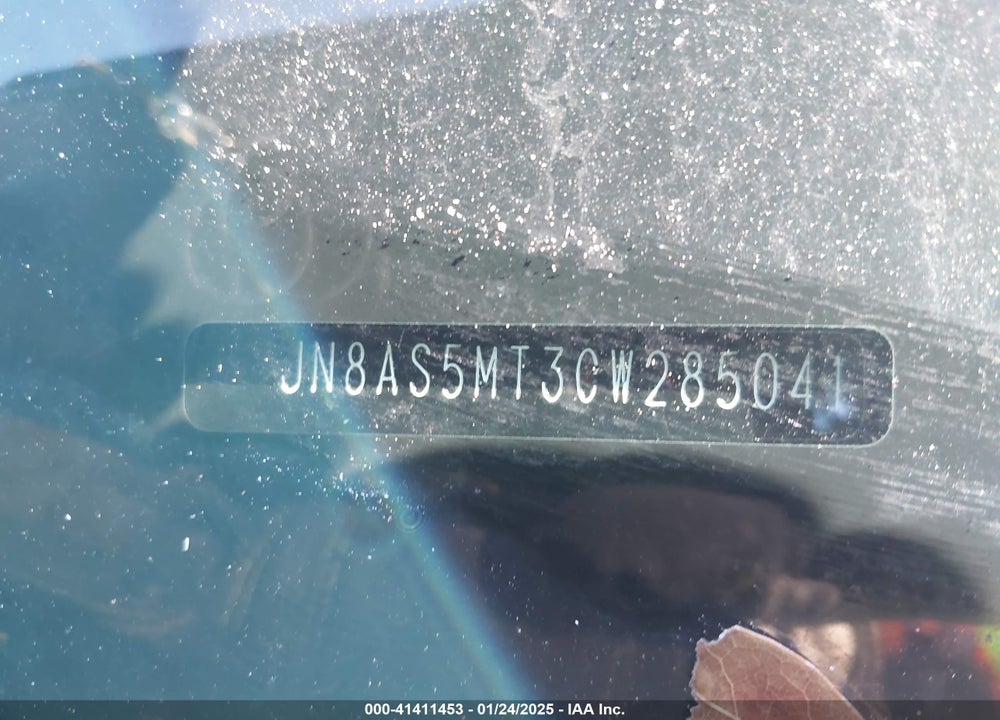 2012 NISSAN ROGUE S VIN: JN8AS5MT3CW285041