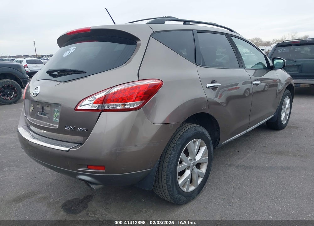 2011 NISSAN MURANO SV VIN: JN8AZ1MW2BW170248