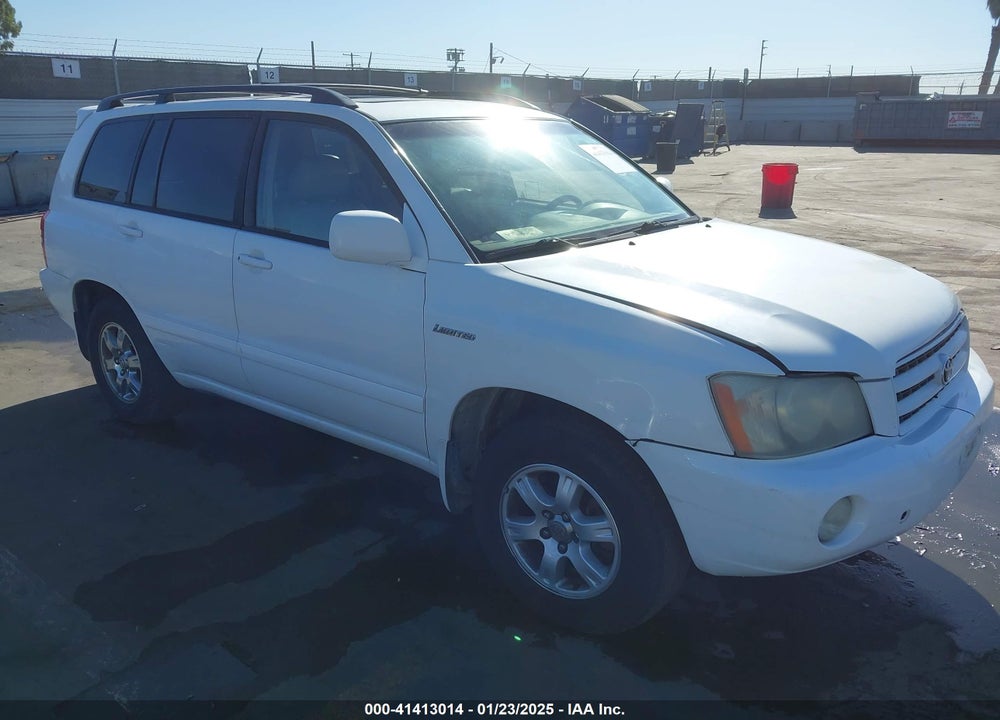 2003 TOYOTA HIGHLANDER LIMITED V6 VIN: JTEGF21A230079638