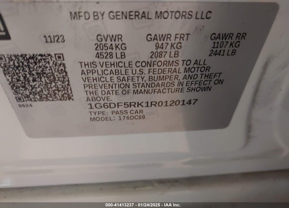 2024 CADILLAC CT4 VIN: 1G6DF5RK1R0120147