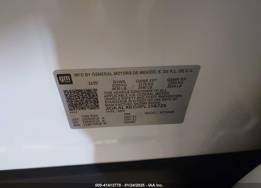 2023 GMC TERRAIN AWD DENALI VIN: 3GKALXEG5PL156725