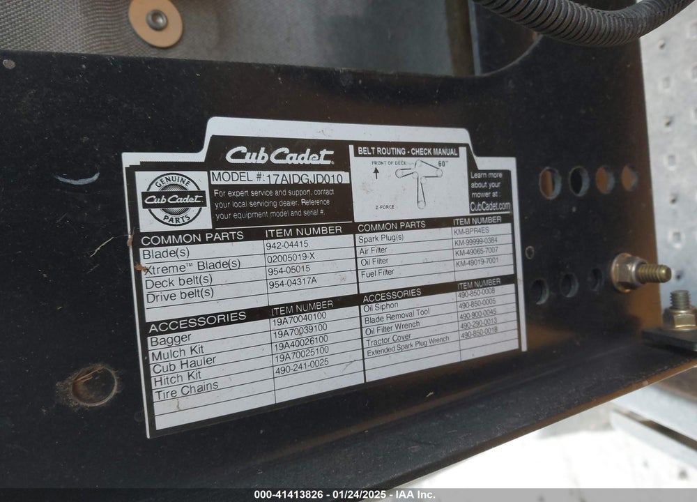 2018 CUB CADET Z FORCE SX VIN: 17AIDGJD010