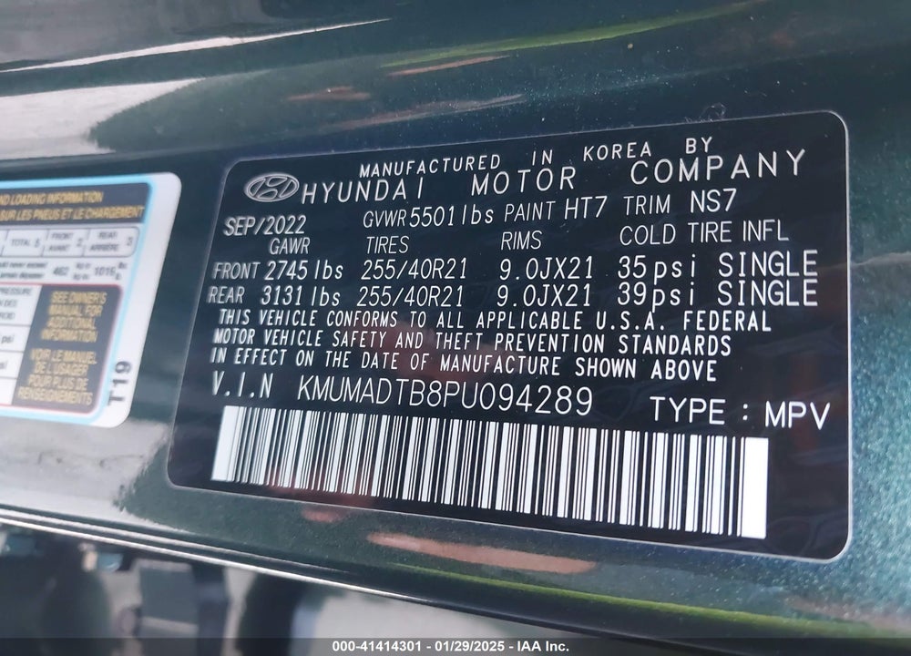 2023 GENESIS GV70 2.5T AWD VIN: KMUMADTB8PU094289