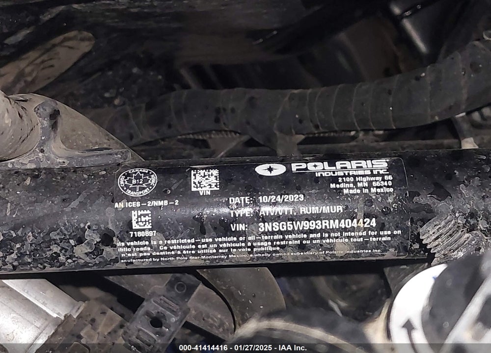 2024 POLARIS XPEDITION XP 5 1000 NORTHSTAR VIN: 3NSG5W993RM404424
