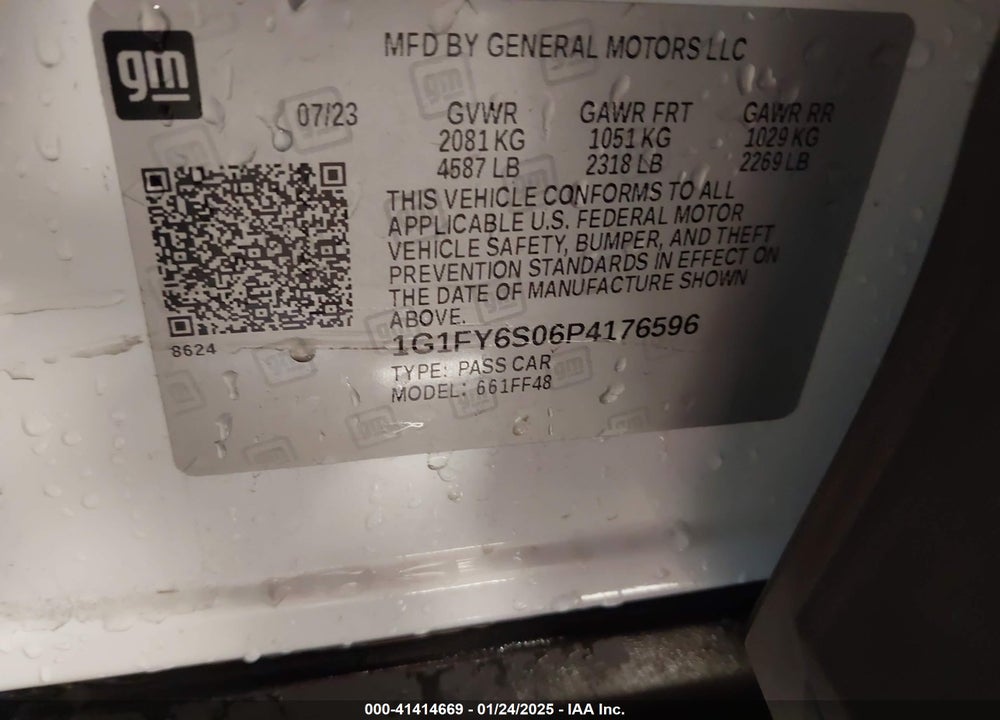 2023 CHEVROLET BOLT EUV VIN: 1G1FY6S06P4176596