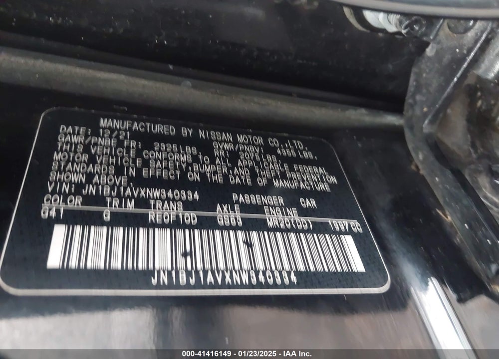2022 NISSAN ROGUE SPORT S FWD XTRONIC CVT VIN: JN1BJ1AVXNW340334