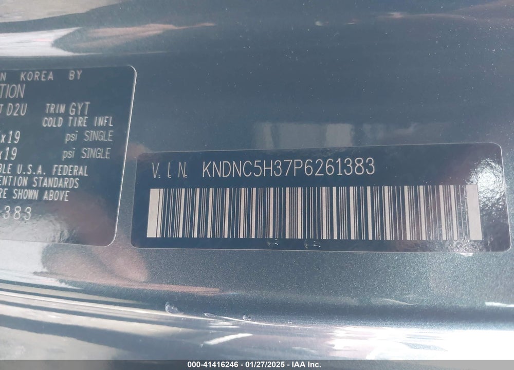 2023 KIA CARNIVAL MPV EX VIN: KNDNC5H37P6261383