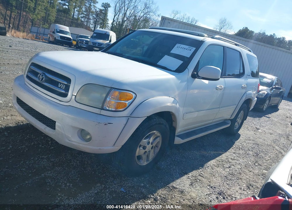 2002 TOYOTA SEQUOIA LIMITED V8 VIN: 5TDZT38A62S094933
