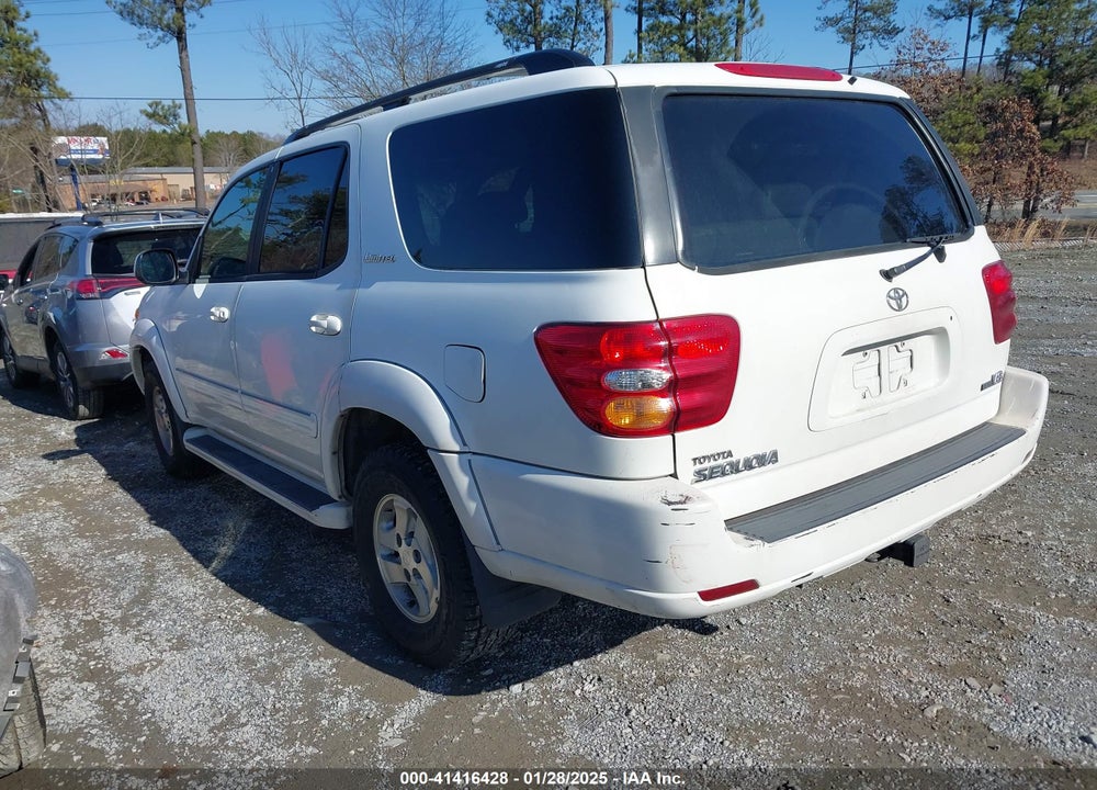 2002 TOYOTA SEQUOIA LIMITED V8 VIN: 5TDZT38A62S094933