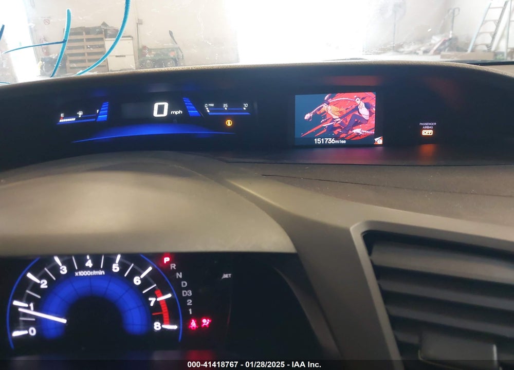 2012 HONDA CIVIC VIN: 2HGFB2F5XCH333472