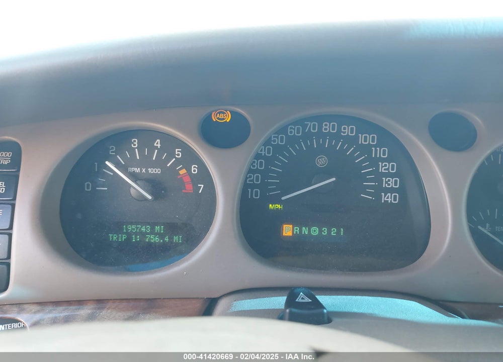 2000 BUICK LESABRE CUSTOM VIN: 1G4HP54K9Y4240185