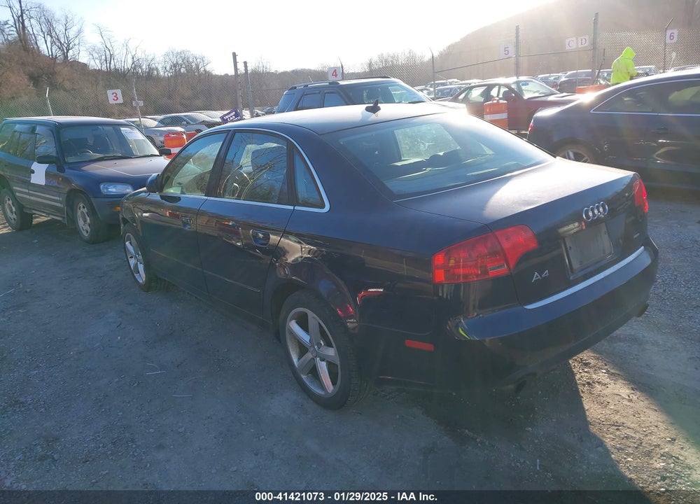 2007 AUDI A4 3.2 VIN: WAUDH78E47A089592