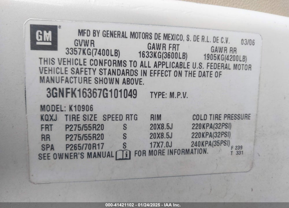 2010 GMC YUKON XL 1500 DENALI VIN: 1GKUKMEF8AR213036