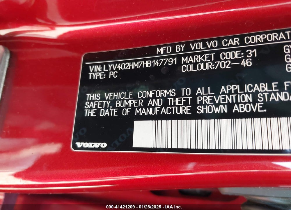 2017 VOLVO S60 INSCRIPTION T5 PLATINUM VIN: LYV402HM7HB147791
