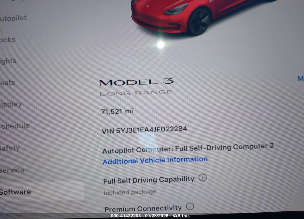 2018 TESLA MODEL 3 VIN: 5YJ3E1EA4JF022284