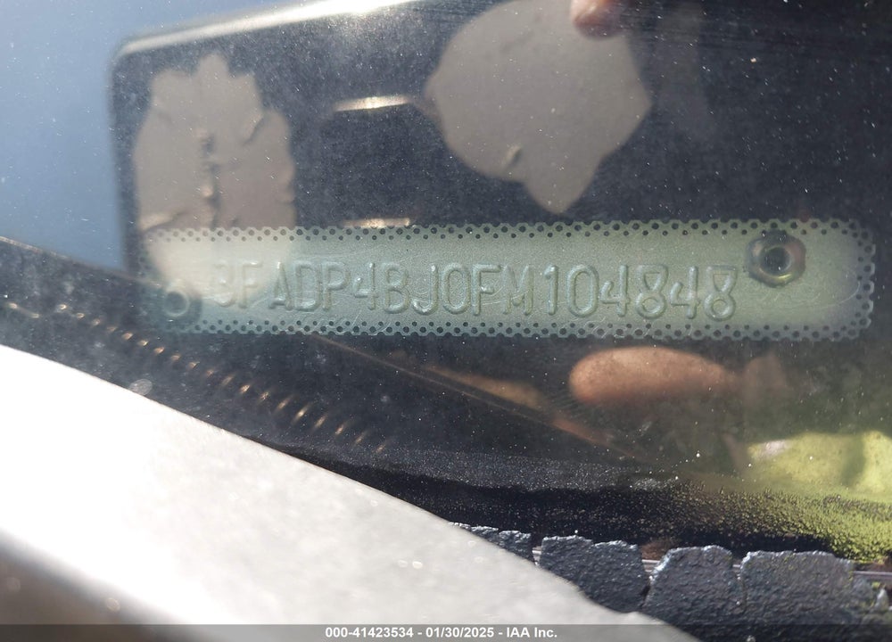 2015 FORD FIESTA VIN: 3FADP4BJ0FM104848