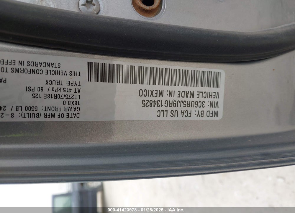 2024 RAM 2500 VIN: 3C6UR5JJ9RG134825
