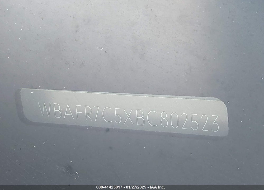 2011 BMW 535I VIN: WBAFR7C5XBC802523